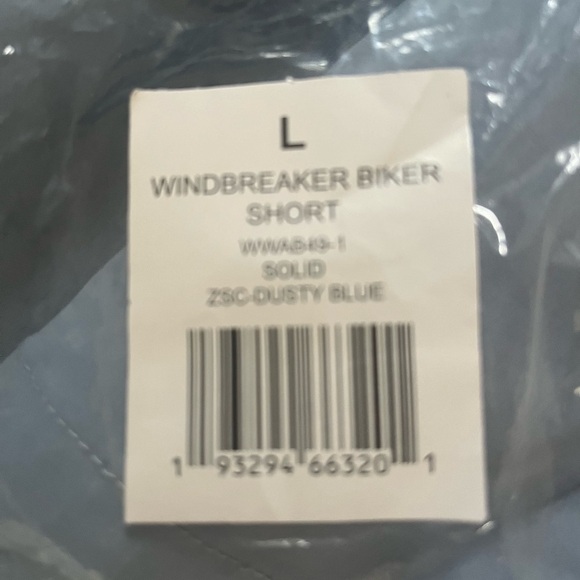 WeWoreWhat Windbreaker Bike Shorts in Dust Blue with Black Under Shorts Size L - Picture 6 of 8